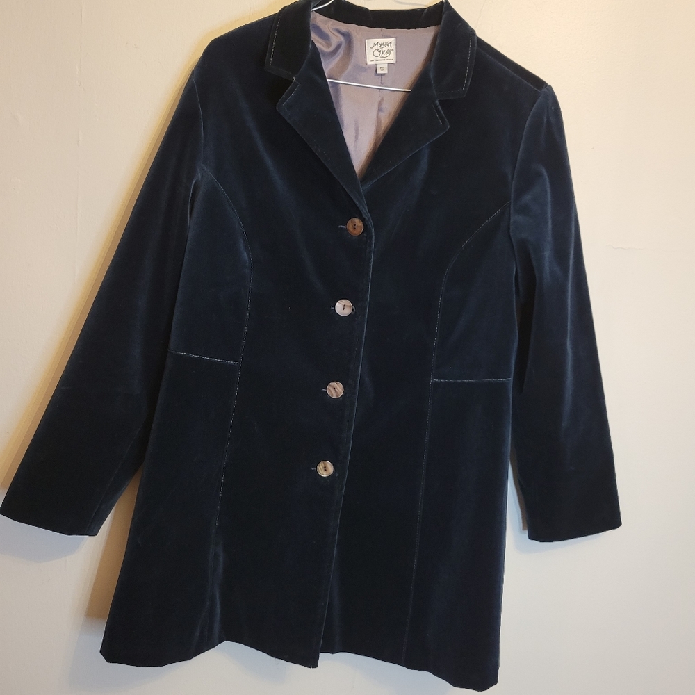 Blue Velvet Blazer Jacket size Small